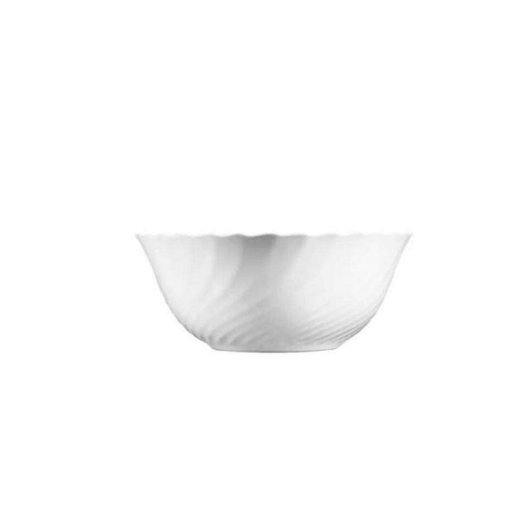 White Scalloped Edge Arcopal Bowls