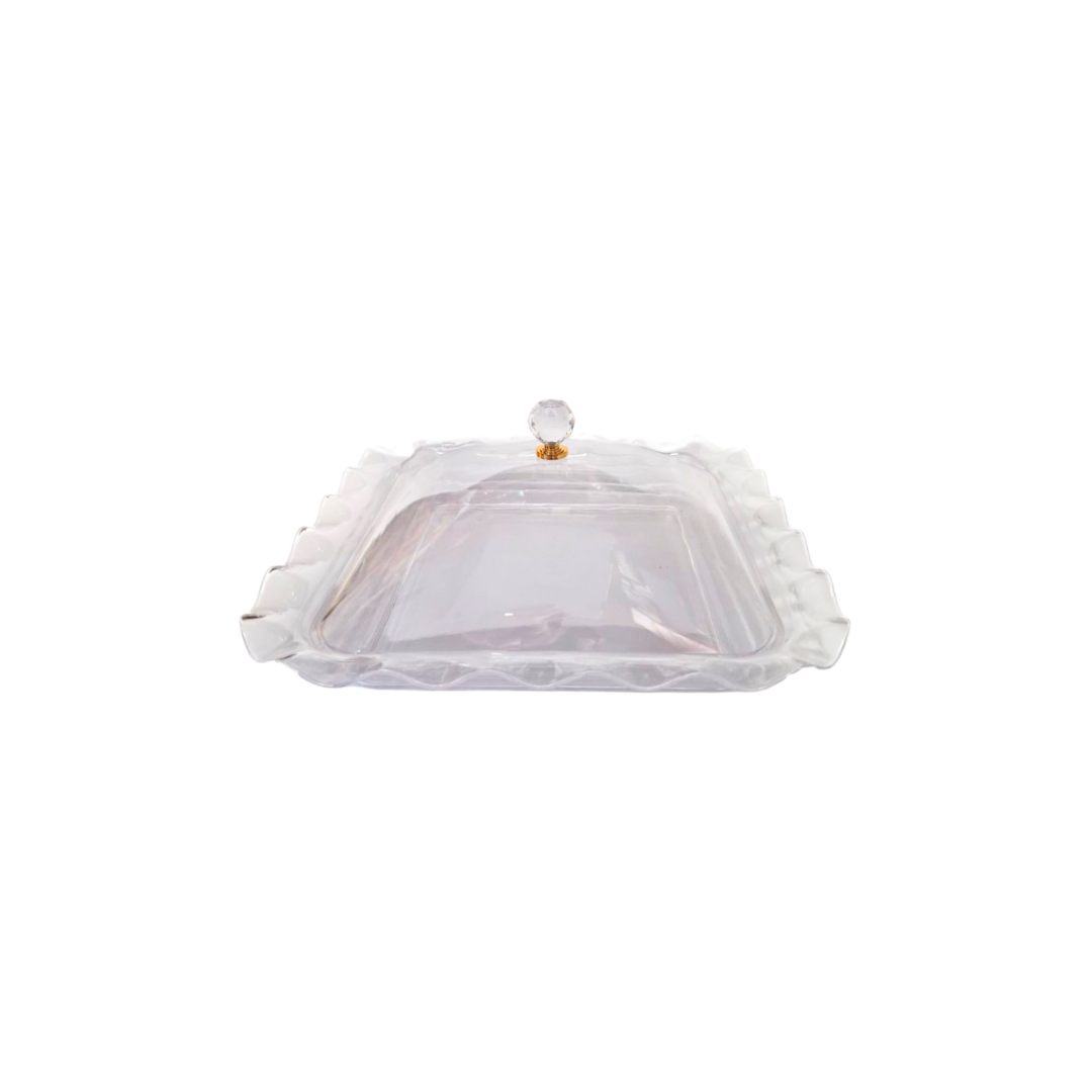 Clear Acrylic Serving Tray with Lid