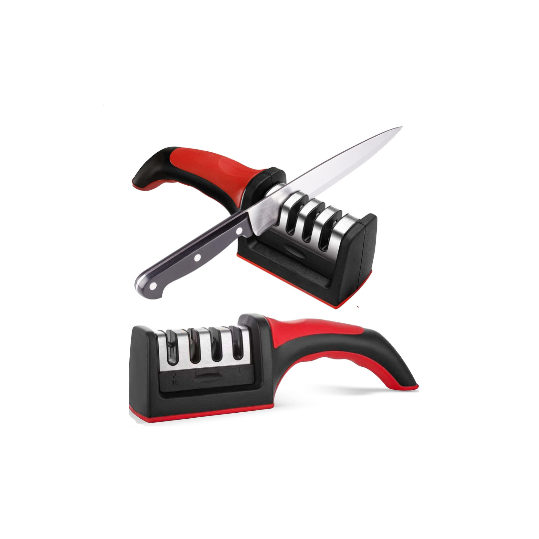 3-Stage Knife Sharpener with Ergonomic Handle