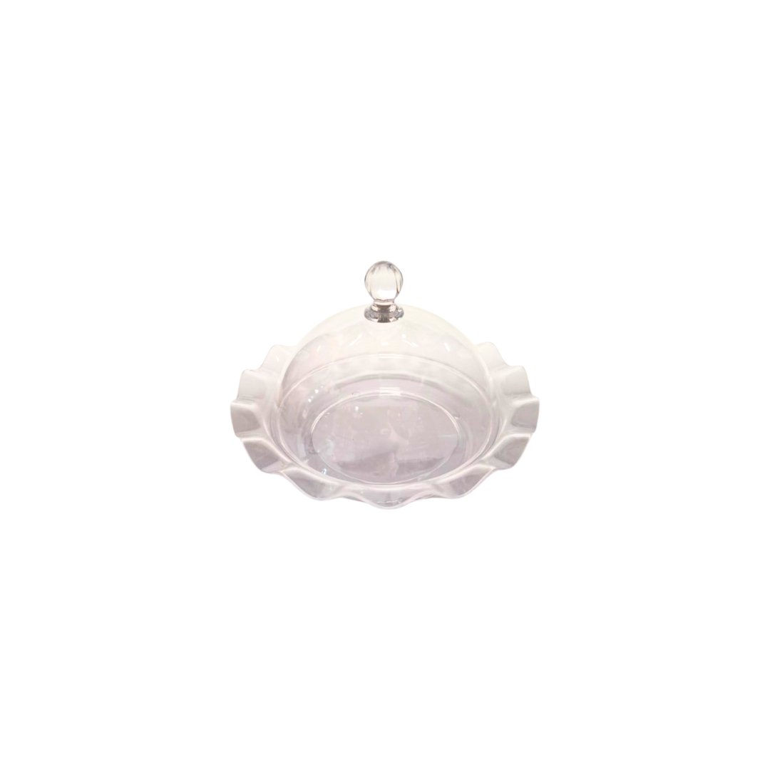 Round Clear Acrylic Serving Bowl with Lid