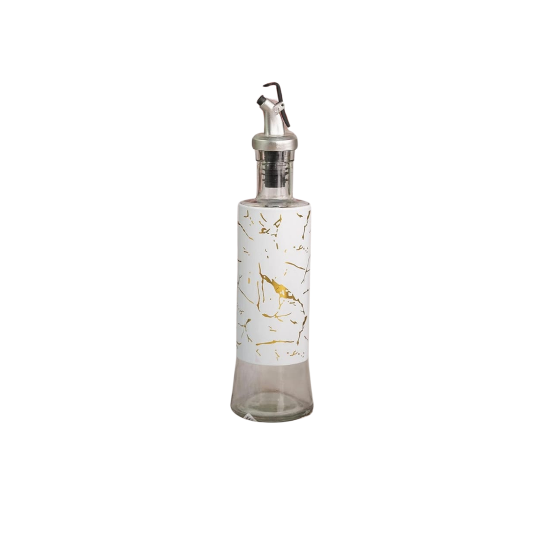 Glass Oil Dispenser with Marble Design
