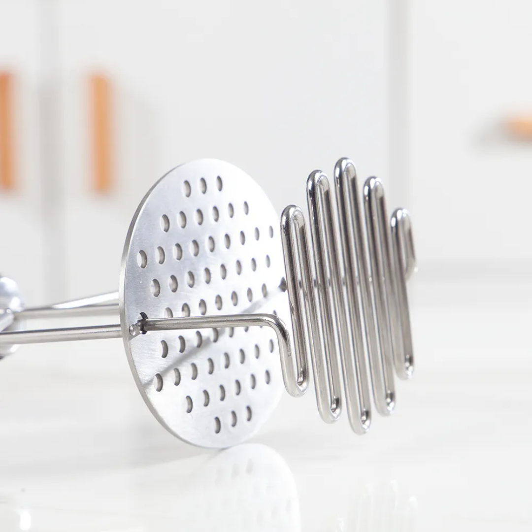 Dual-Action Potato Masher with Soft Grip Handle
