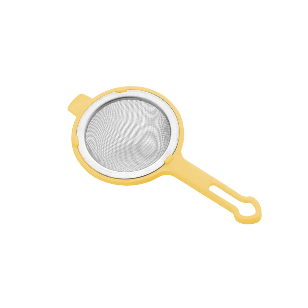 Fine Mesh Strainer with Yellow Handle