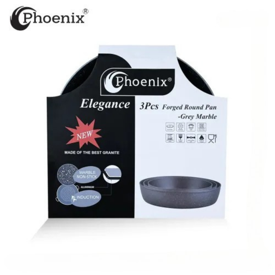 Phoenix Non-Stick Granite Baking Pan Set of 3