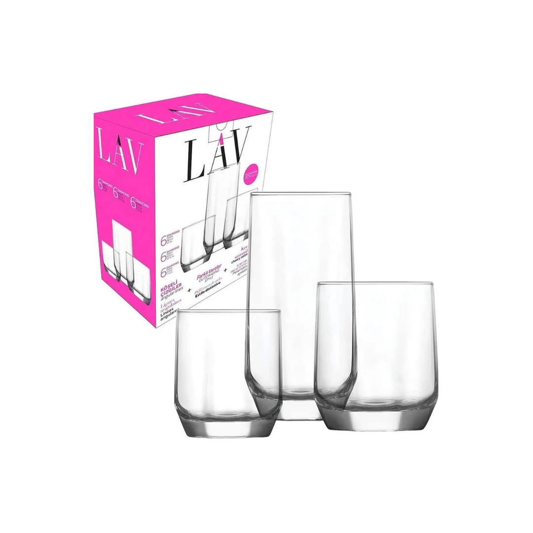 LAV Glass Tumbler Set of 6
