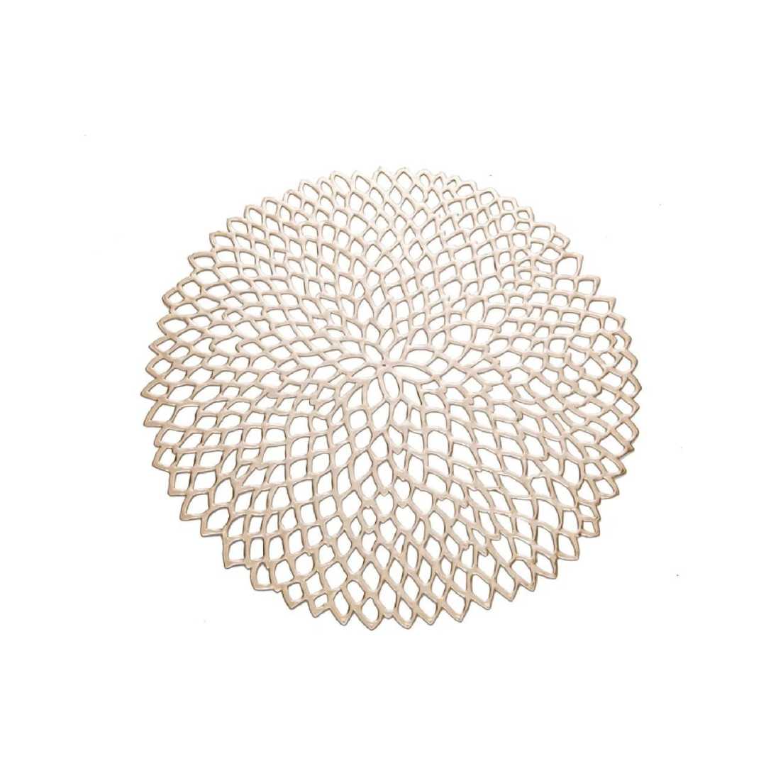 Laser-Cut PVC Floral Placemat Set of 6