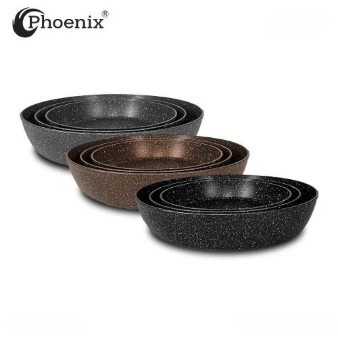 Phoenix Non-Stick Granite Baking Pan Set of 3