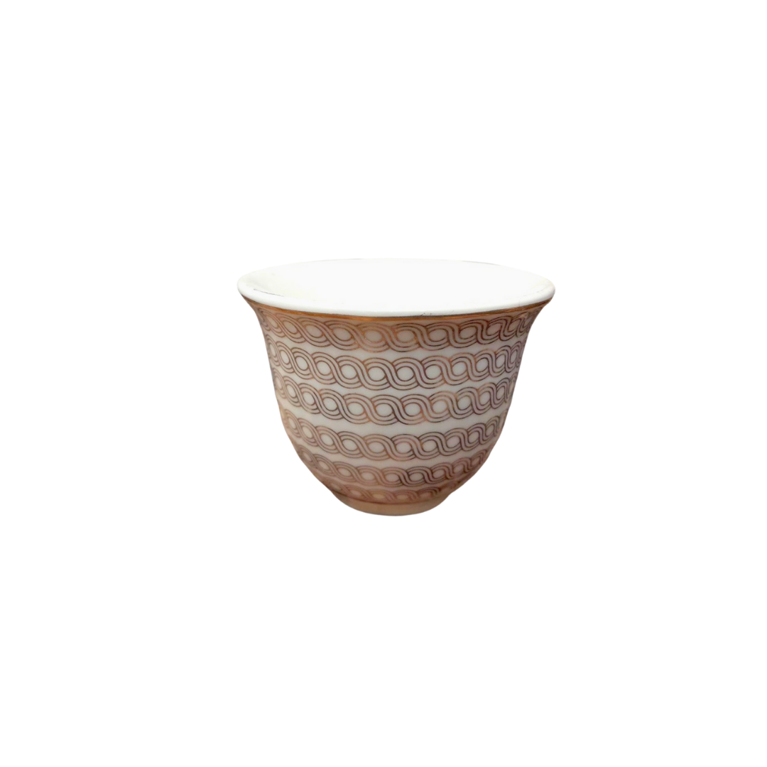Arabic Coffee Cup – Wavy Geometric Design Set of 12