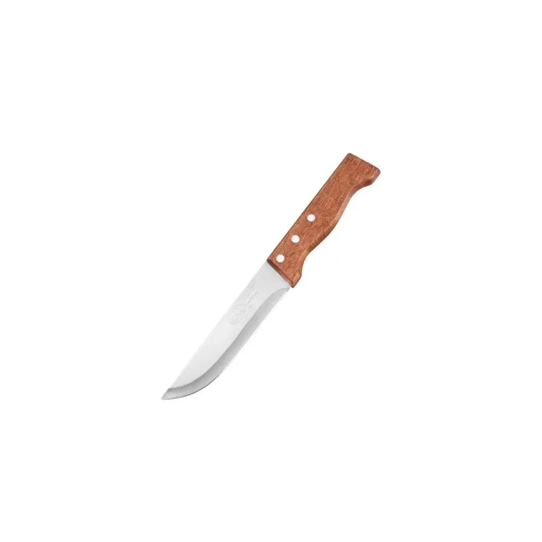 Classic Stainless Steel Kitchen Knife with Triple-Rivet Wooden Handle